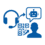 Integration and human care icon